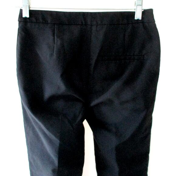 H & M Women's Black Mid Rise Taper Leg Stretch Zip Front Ankle Pants Size 2 - Picture 5 of 8
